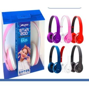Super Audífonos Super Star 200 (cable auxiliar separado - con garantía - colores variados)
