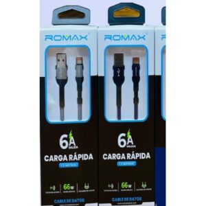 Romax Cable Romax Tipo Iphone 66W (1.2 Metros - colores variados)