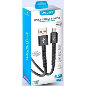 Super Cable Reforzado y Datos Modelo Type V8 (40W)