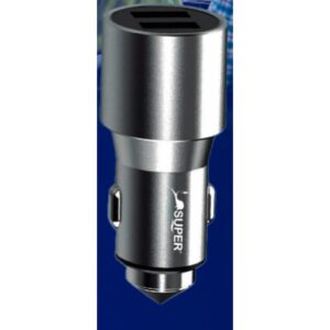 Super Cargador de Auto Liam 100% Metal Dual USB Micro V8 (30W - 4.5A)