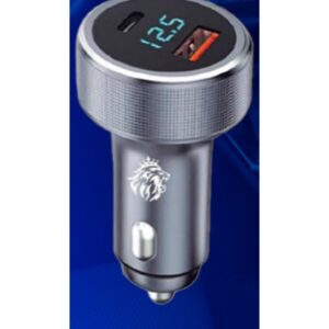 Kaperh Cargador de Auto Digital Kaperh Tipo C-C (100W - pantalla digital)