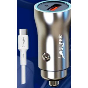 Super Cargador de Auto Puro Metal Tipo C (35W - 5.8A)