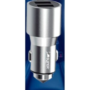 Super Cargador de Auto Kichi 100% Metal Dual USB Micro V8 (30W - 4.5A)