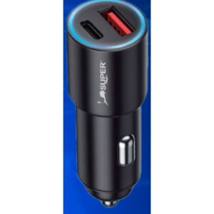 Super Cargador de Auto Lion Tipo C-C (50W - dual USB/Type-C)
