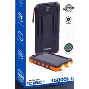 Super Power Bank Solar Extremo 1 15000mAh (25W - con brújula y linterna)