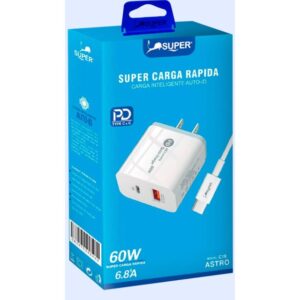 Super Cargador Astro Tipo C-C (60W)