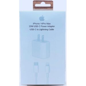 Genérico Cargador Pack 2en1 iPhone 14 Pro Max 20W (USB-C Power Adapter + cable Lightning)