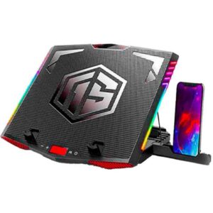 Cybercool Cooler Cybercool 3 Ventiladores y Luz RGB (2 puertos USB - 5 niveles)