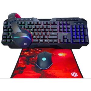 Halion Combo Gamer Halion 4en1 Mercury HA-404C (teclado+mouse+audífono+padmouse - 105 teclas)
