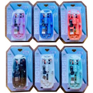 ITECH Mouse Inalámbrico Transparente (800/1600/2400/3200 DPI - recargable - colores variados)