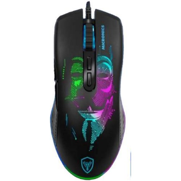 Micronics Mouse Gamer RGB de 7 Botones Micronics (DPI hasta 7200 - cable nylon 1.5m)