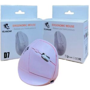 Yelandar Mouse Yelandar Recargable D7 (bluetooth ergonomico - colores rosado/blanco/negro)
